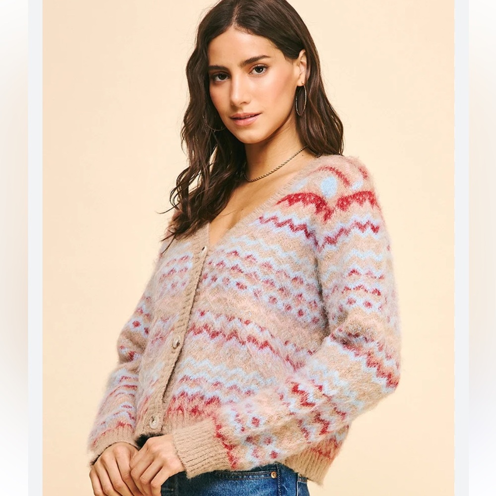 Soft Pinch Multicolor Patterned Cardigan. EUC. Size Small